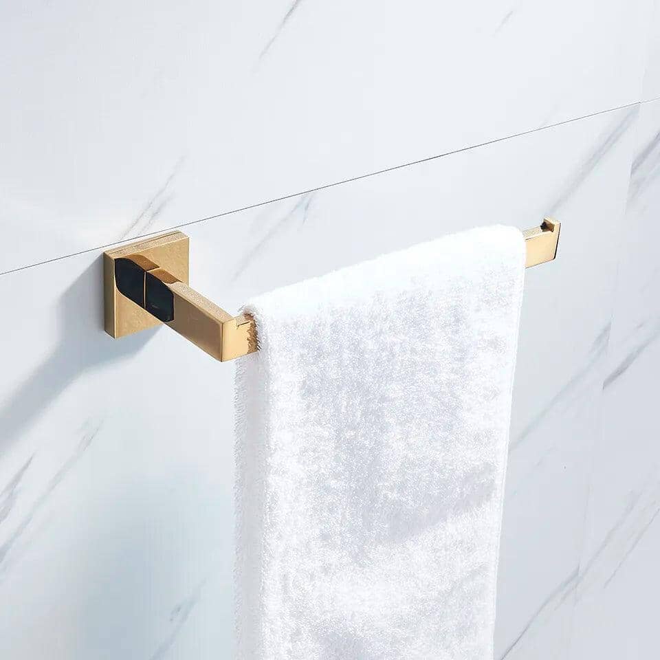 Acessórios para Banheiro Inox 304 Dourado Ruinez grupo 01 acessorios para banheiro Artificio Lar 1 Peça Papeleiro