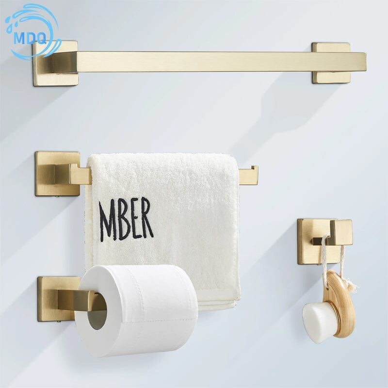 Acessórios para Banheiro Inox 304 Dourado Ruinez grupo 01 acessorios para banheiro Artificio Lar