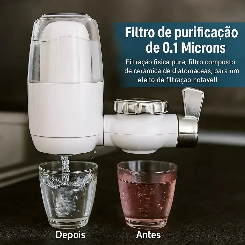 AquaShield Água Limpa – Filtro para Torneira com 5 Etapas Purificador Filtro de Água para Torneira - AquaShield Artificio Lar