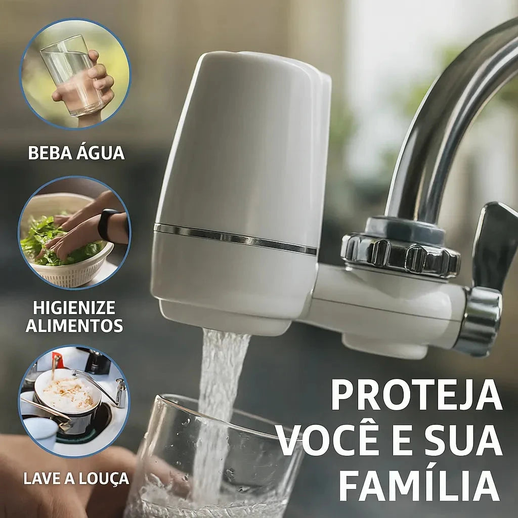AquaShield Água Limpa – Filtro para Torneira com 5 Etapas Purificador Filtro de Água para Torneira - AquaShield Artificio Lar