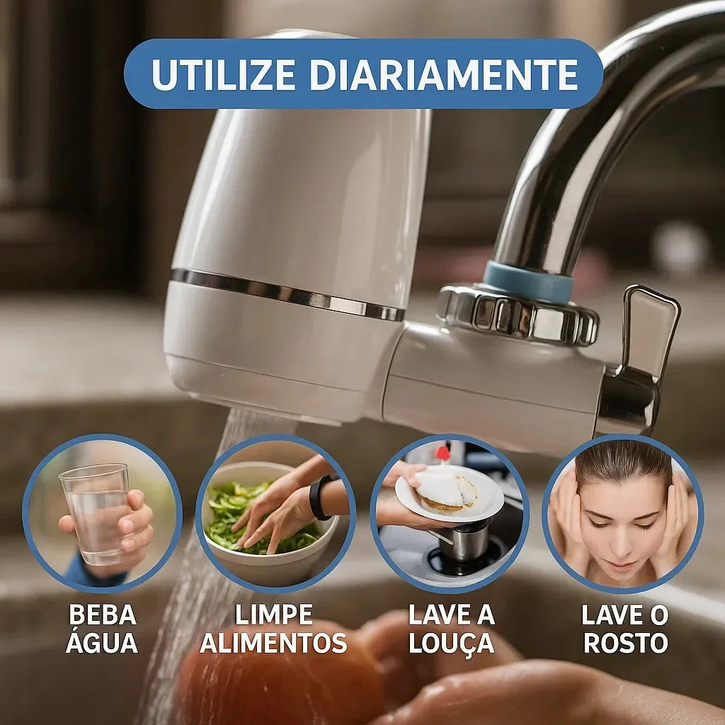 AquaShield Água Limpa – Filtro para Torneira com 5 Etapas Purificador Filtro de Água para Torneira - AquaShield Artificio Lar