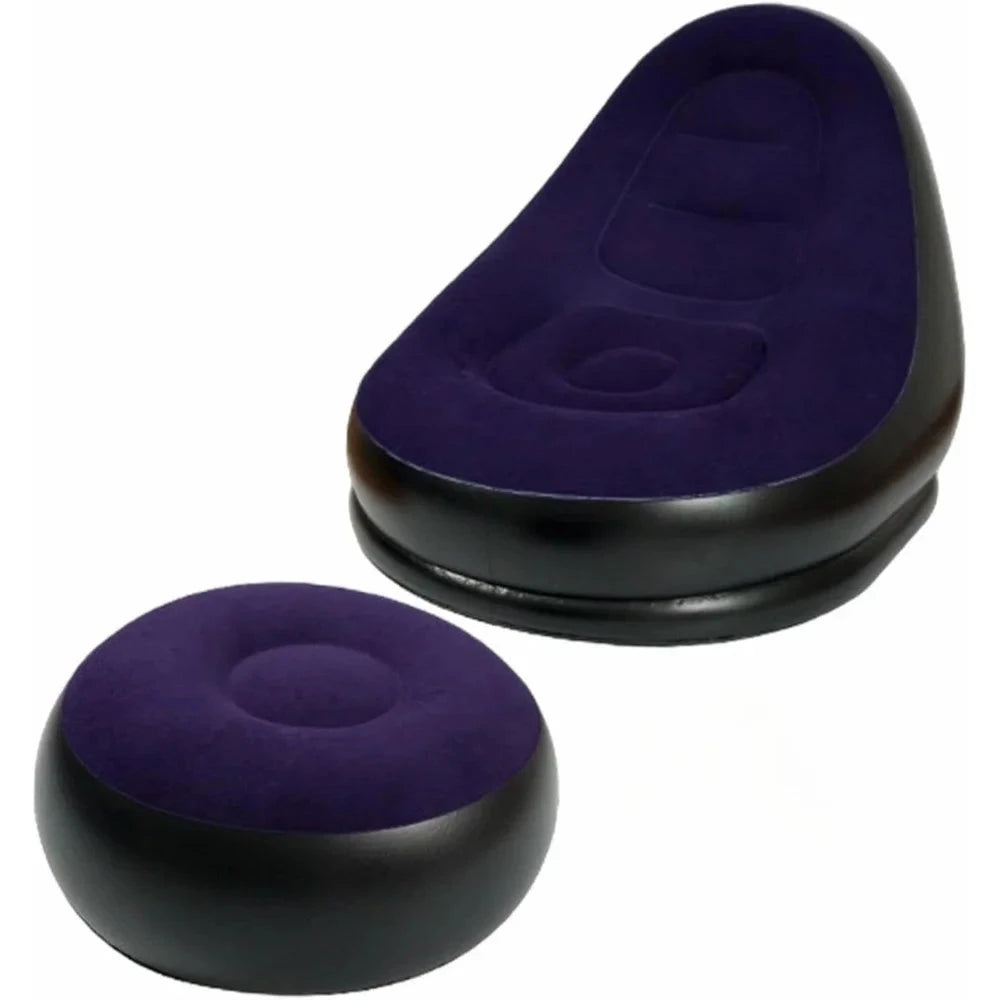 Conjunto Poltrona Sofa Inflavel Portatil Groover Conjunto Poltrona Sofa Inflavel Portatil Groover Artificio Lar Azul Claro A Pronta Entrega