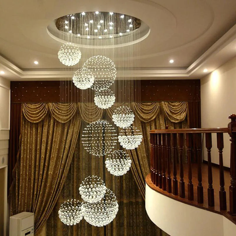 CristalBrilho Supreme - Lustre de Cristal Longo Iluminação Lustres Artificio Lar