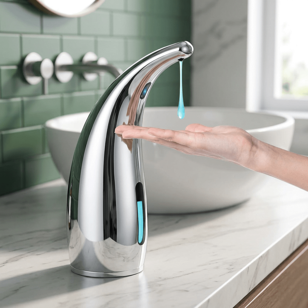 Dispensador de Sabonete Líquido Automático AquaTouch Dispensador de Sabonete Líquido Automático AquaTouch Artificio Lar Cromado