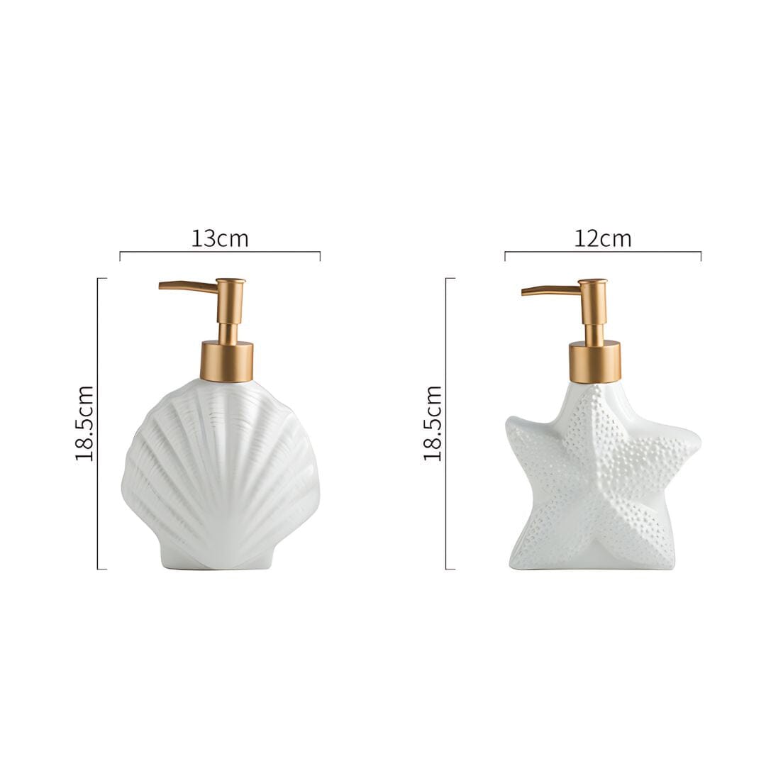 Dispenser para Sabonete Líquido Concha AquaFish grupo 01 acessorios para banheiro Artificio Lar