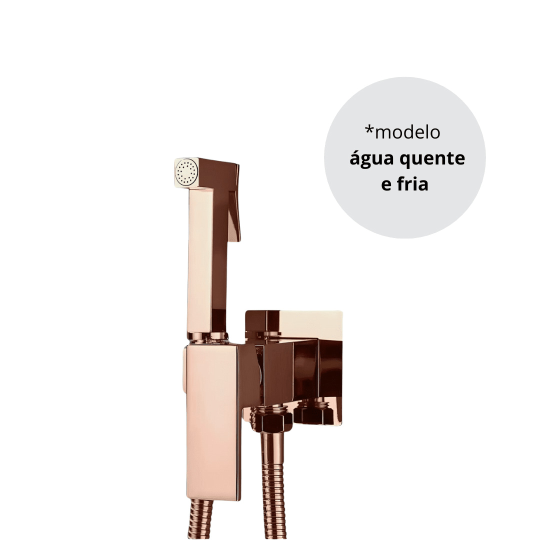 Ducha Higiênica Rose Gold Torneira Online Água Quente e Fria