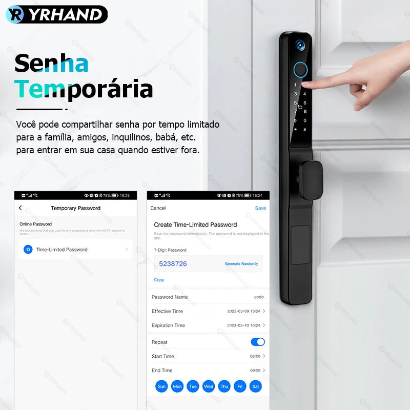 Fechadura Biométrica Digital SpaceHold 3D Fechadura Digital Artificio Lar