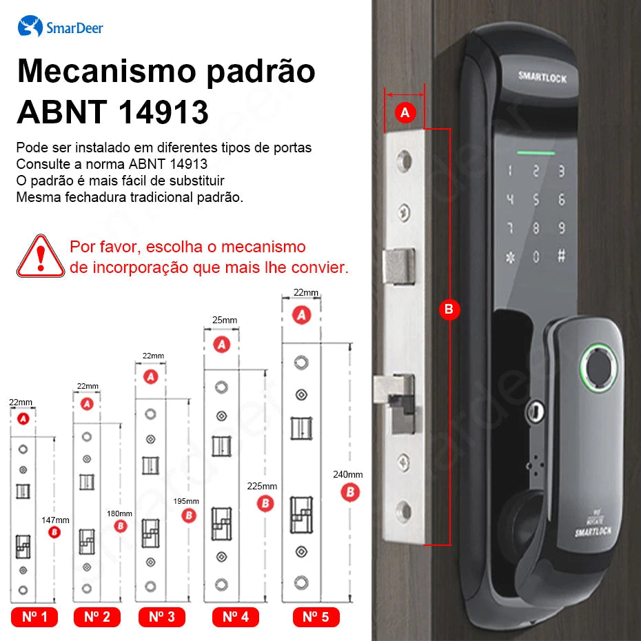 Fechadura Digital Smart 3D Wifi Security Smart Fechadura Digital Artificio Lar