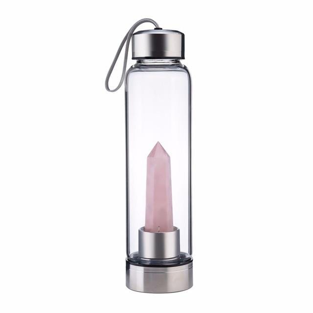 Garrafa com Cristal garrafa com cristal Artificio Lar QUARTZO ROSA