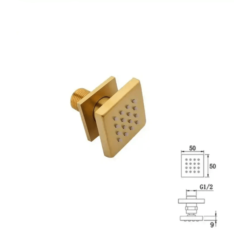 Jatos corporais de hidromassagem Spa Personalizado Darcol grupo 01 acessorios para banheiro Artificio Lar Ouro Escovado 1 pc De 7 a 18 Dias