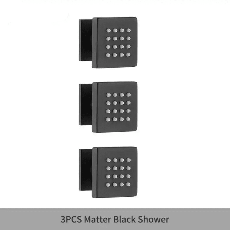 Jatos corporais de hidromassagem Spa Personalizado Darcol grupo 01 acessorios para banheiro Artificio Lar Preto Fosco 3 pcs De 7 a 18 Dias