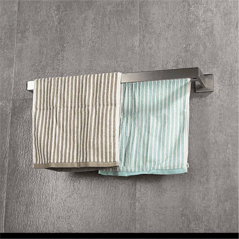 Kit Acessórios Aço Escovado Style Torneira Online Toalheiro Duplo Corpo