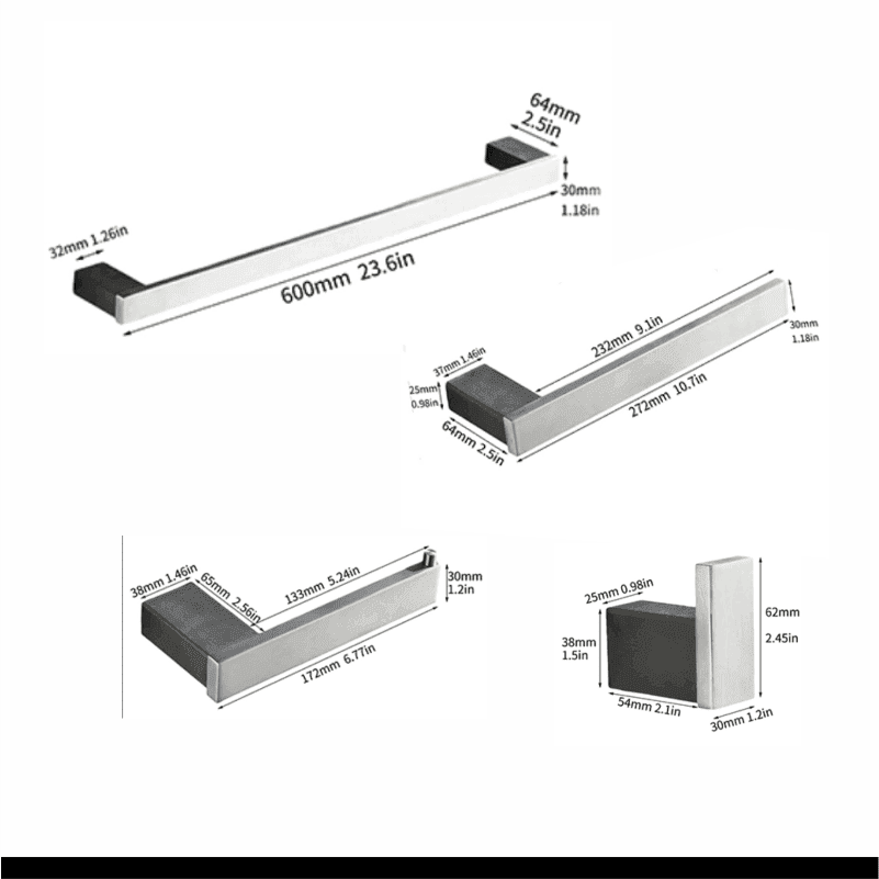 Kit Acessórios Banheiro Aço Escovado Acessórios Torneira Online