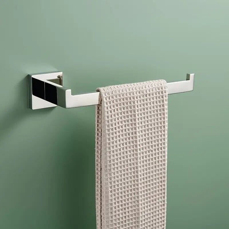 Kit Acessórios Banheiro Aço Escovado Brigth Kit Acessórios Banheiro Aço Escovado Artificio Lar