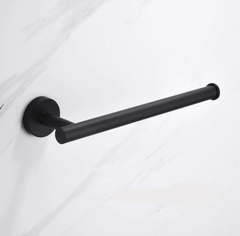 Kit Acessórios Black Fit Torneira Online Porta Toalha Rosto