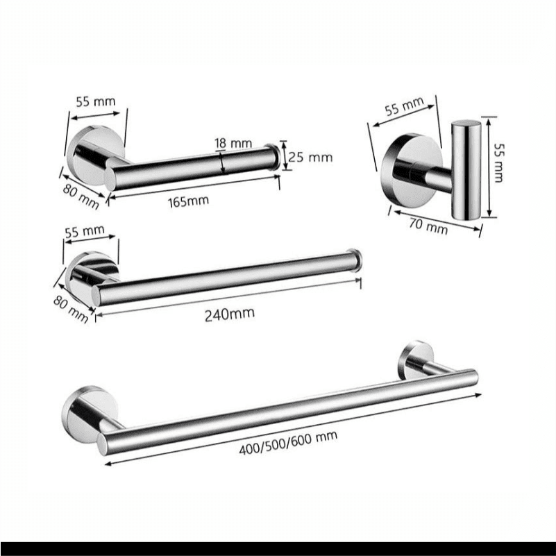 Kit Acessórios Cromado Fit Torneira Online