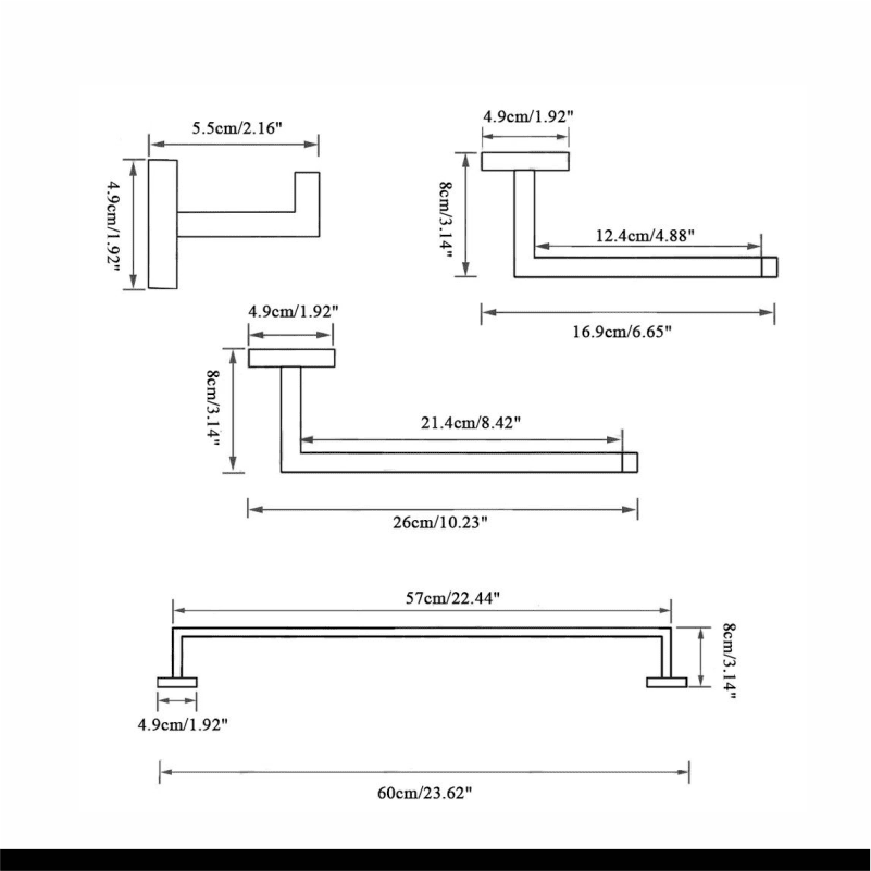 Kit Acessórios Cromado Style Torneira Online