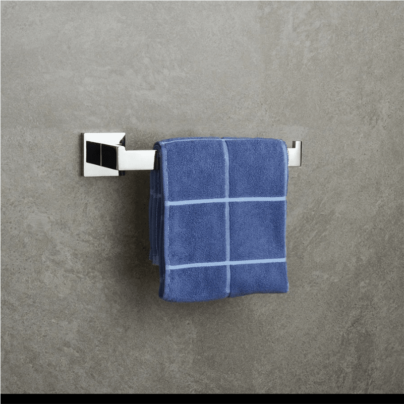 Kit Acessórios Cromado Style Torneira Online Porta Toalha Rosto