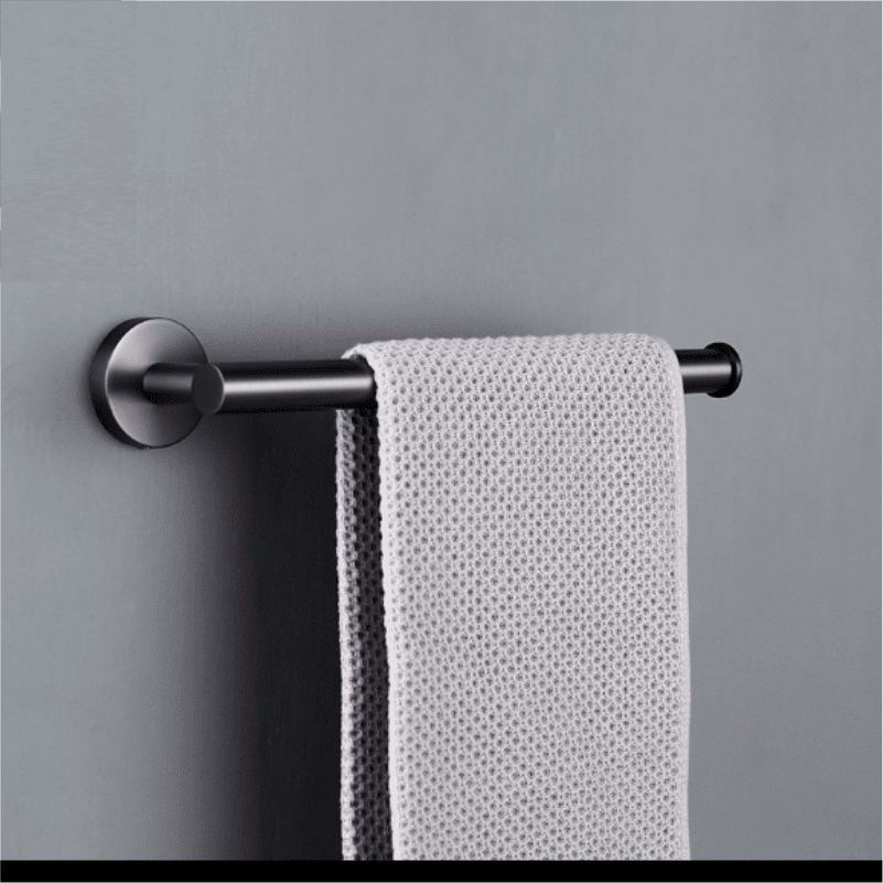 Kit Acessórios Grey Fit Torneira Online Porta Toalha Rosto