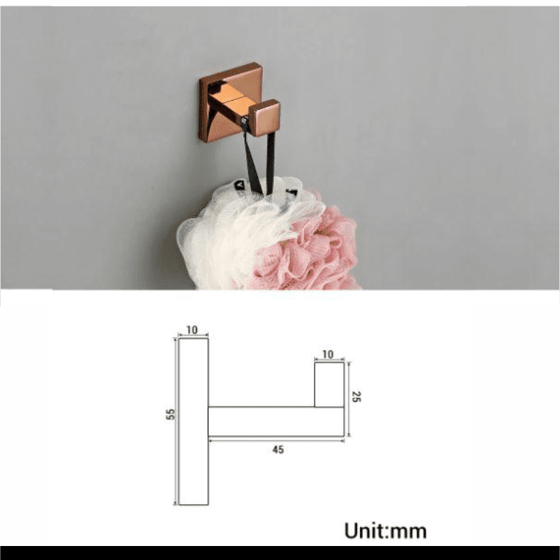 Kit Acessórios Rose Gold Torneira Online Gancho/Cabide