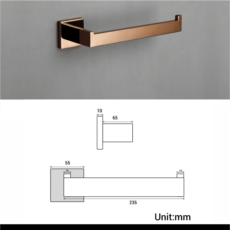 Kit Acessórios Rose Gold Torneira Online Porta Toalha Rosto