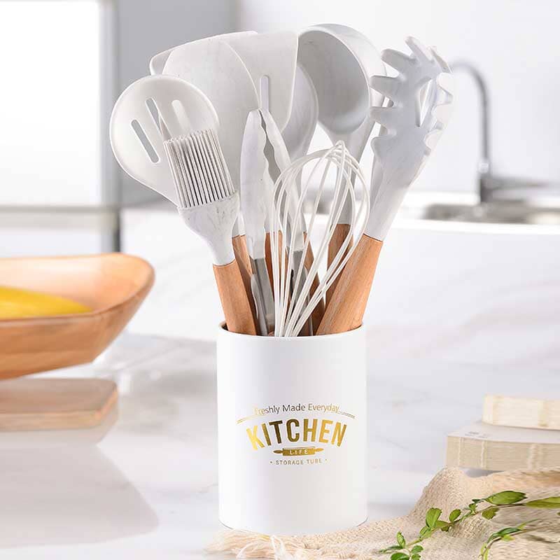 KIT Best Conchas e Colheres Chef Branco Marmorizado kit best chef Artificio Lar