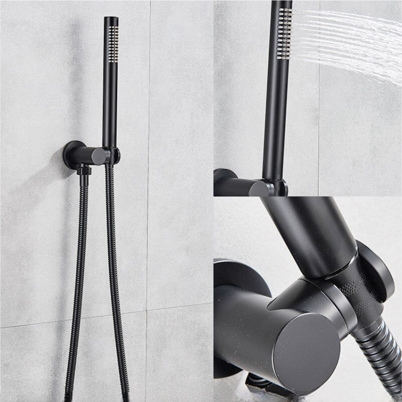 Kit Chuveiro Redondo Black Premium Torneira Online