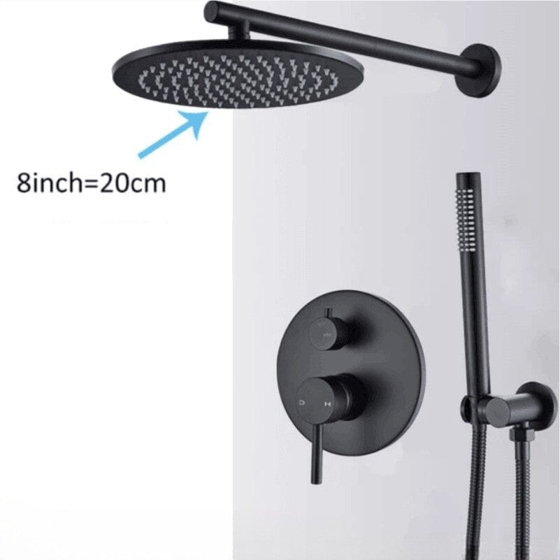 Kit Chuveiro Redondo Black Premium Torneira Online