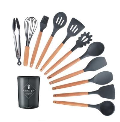 Kit Colheres Best Chef kit best chef Artificio Lar GRAFITE-12pcs-B