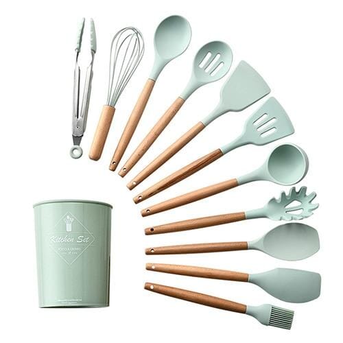 Kit Colheres Best Chef kit best chef Artificio Lar VERDE CLARO-12pcs-B