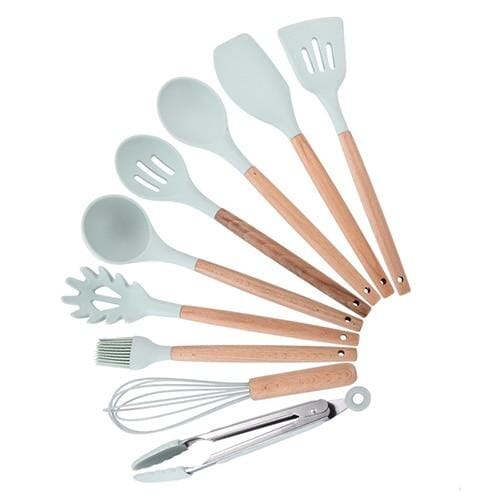 Kit Colheres Best Chef kit best chef Artificio Lar VERDE CLARO-9pcs
