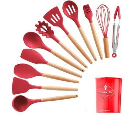 Kit Colheres Best Chef kit best chef Artificio Lar VERMELHO-12pcs-B
