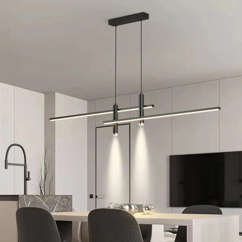 LED Pendant Light Restaurant Hanging Lamp Smart Remote Control Adjustable Color Temperature Brightness Living Room Indoor Light Artificio Lar