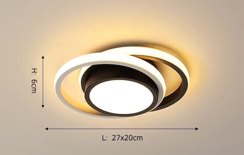 Luminária Lustre Minimalista LED 24w - 3 Cores de Luz Ajustáveis - 11 Modelos Luminária - 01 Artificio Lar