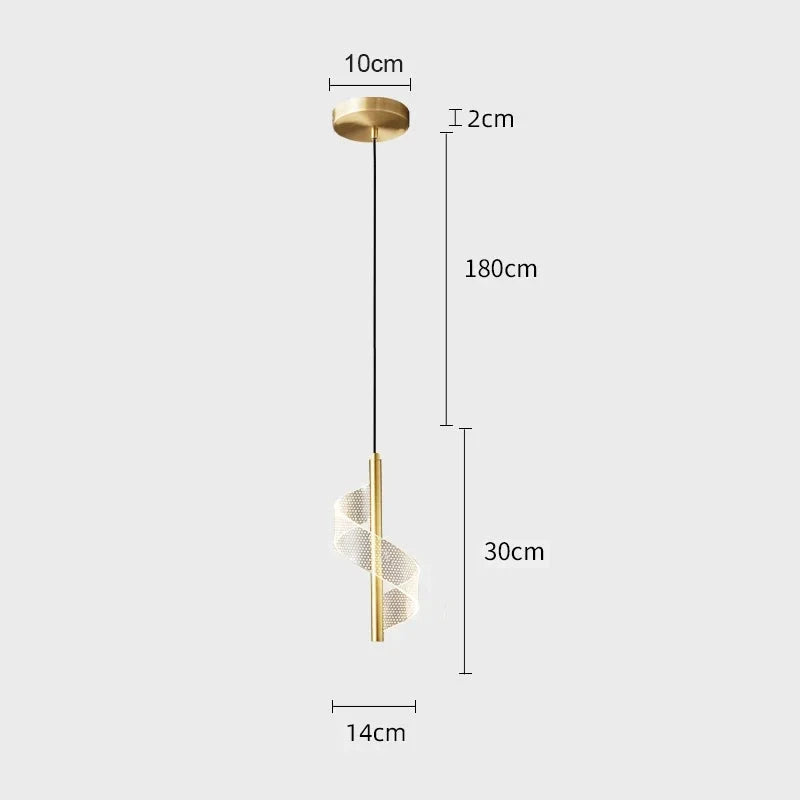 Luminária Pendente de LED para Cabeceira Luxury Grow Luminária Pendente de LED para Cabeceira Luxury Grow Artificio Lar Dourado com 1 ponto de luz