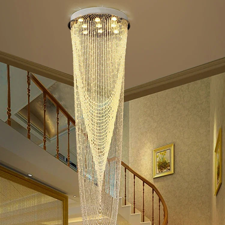 Lustre Cristal Giratório Escalarte - Lustre Moderno Cristal Rotativo Lustres Artificio Lar