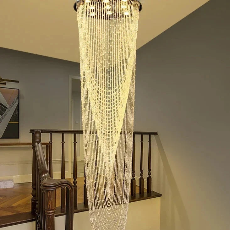Lustre Cristal Giratório Escalarte - Lustre Moderno Cristal Rotativo Lustres Artificio Lar