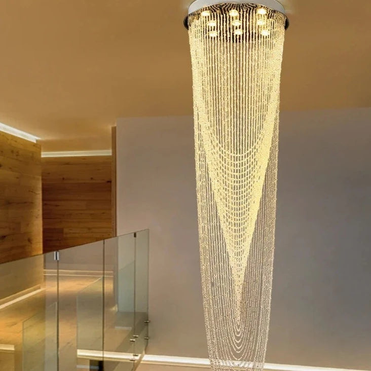 Lustre Cristal Giratório Escalarte - Lustre Moderno Cristal Rotativo Lustres Artificio Lar
