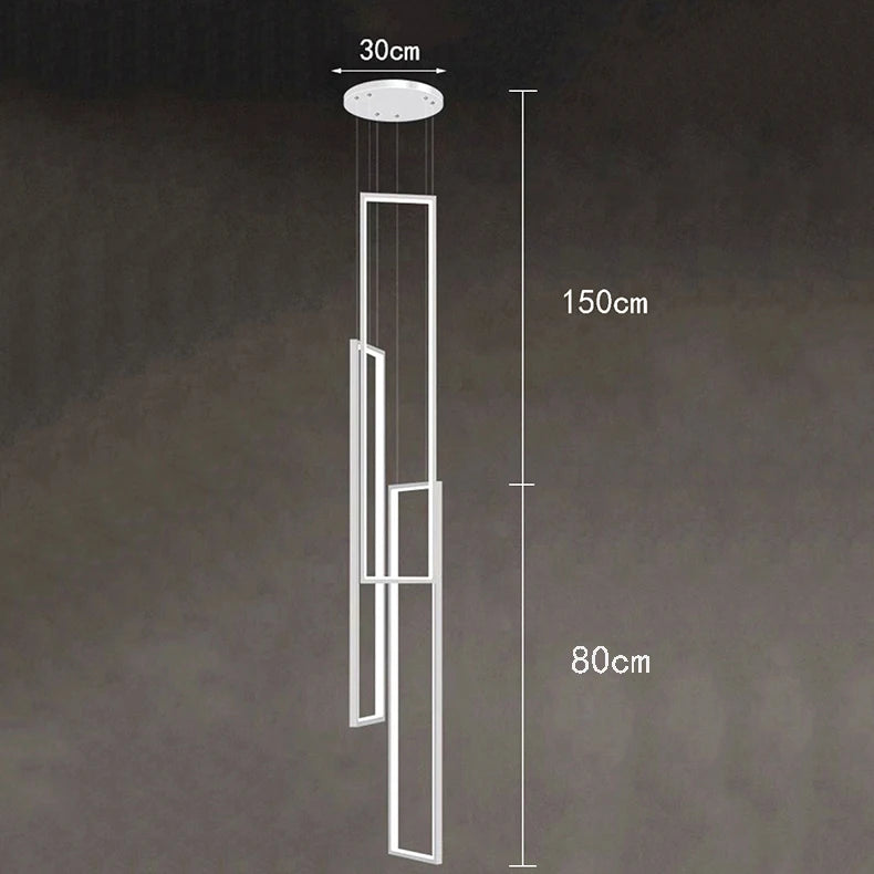 Lustre Moderno Clarty Home lustre luminária pendente led Artificio Lar 230CM Branco 3 Arcos