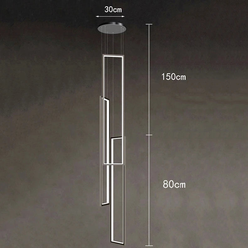 Lustre Moderno Clarty Home lustre luminária pendente led Artificio Lar 230CM Preto 3 Arcos