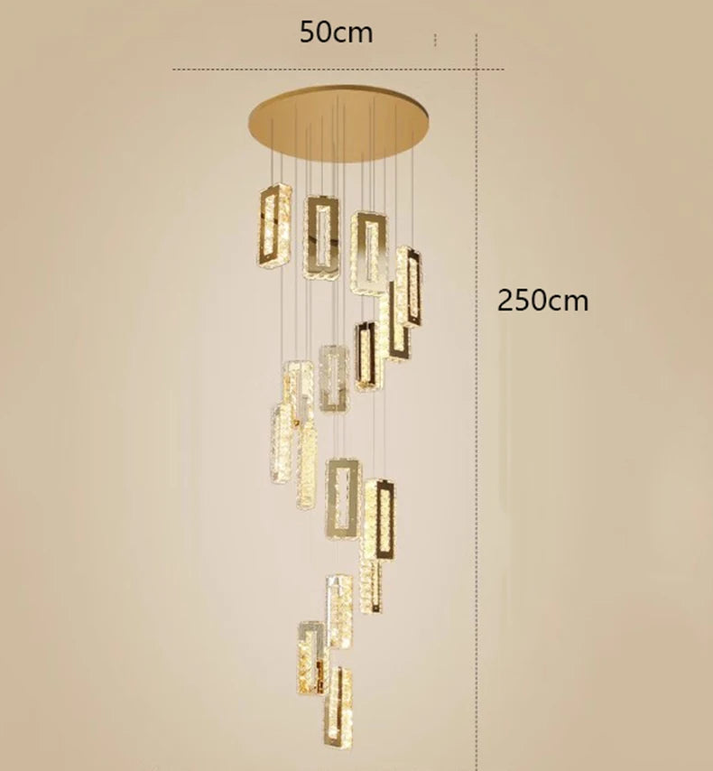 Lustre SavenTork Design Encantador Lustres Artificio Lar 12 Leds 250CM