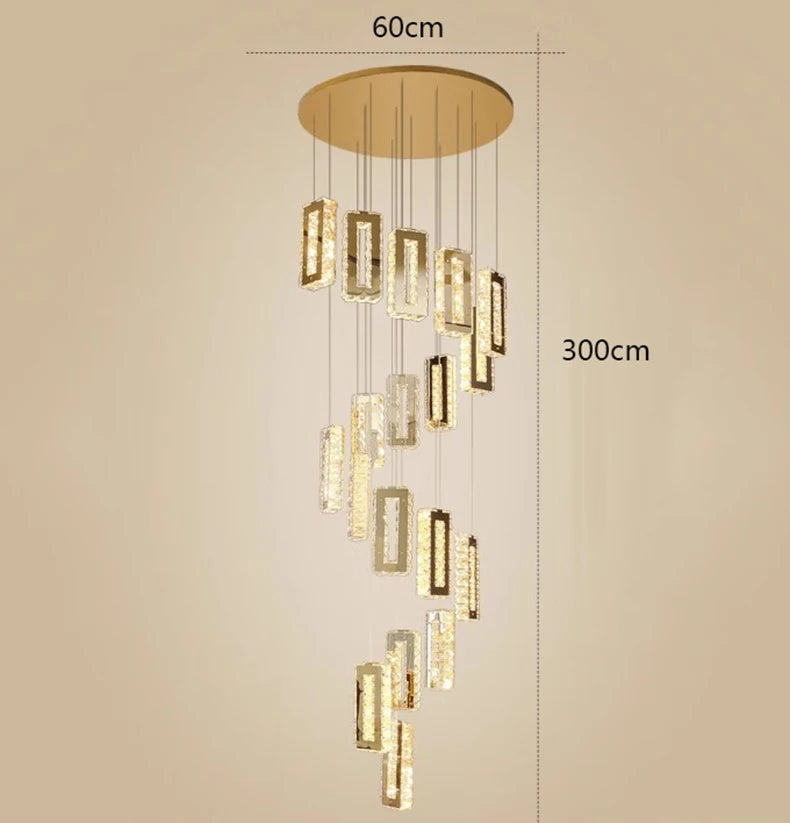 Lustre SavenTork Design Encantador Lustres Artificio Lar 18 Leds 300CM
