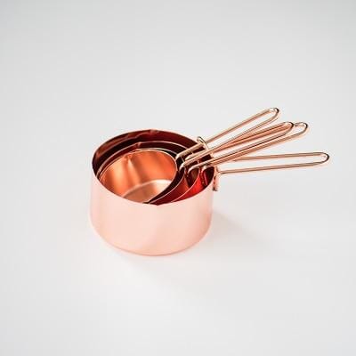 Medidores Escandinavos - Kit 4 Peças medidores escandinavos Artificio Lar medidores ouro rosé / cobre