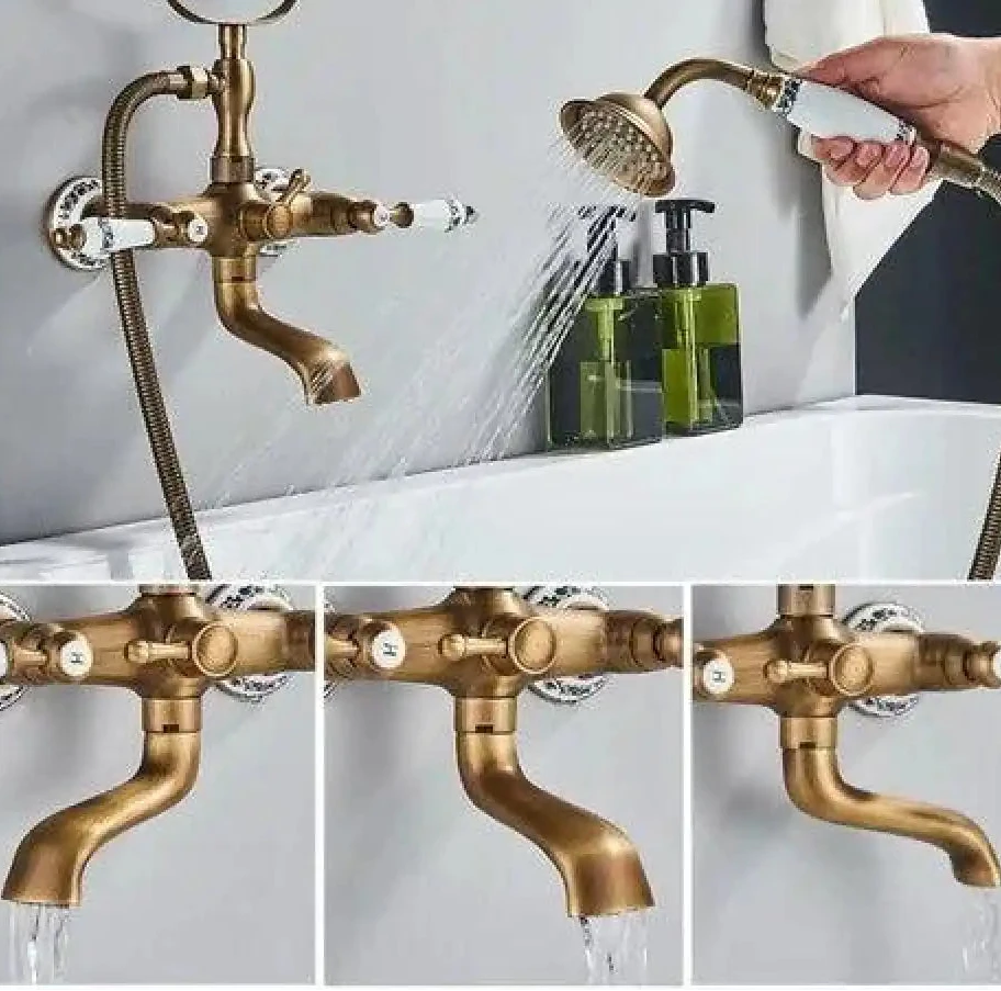 Misturador De Parede Para Banheira Duplocomando Inglês Brazina misturador de parede banheira duplo comando Artificio Lar