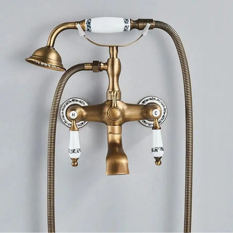 Misturador De Parede Para Banheira Duplocomando Inglês Brazina misturador de parede banheira duplo comando Artificio Lar