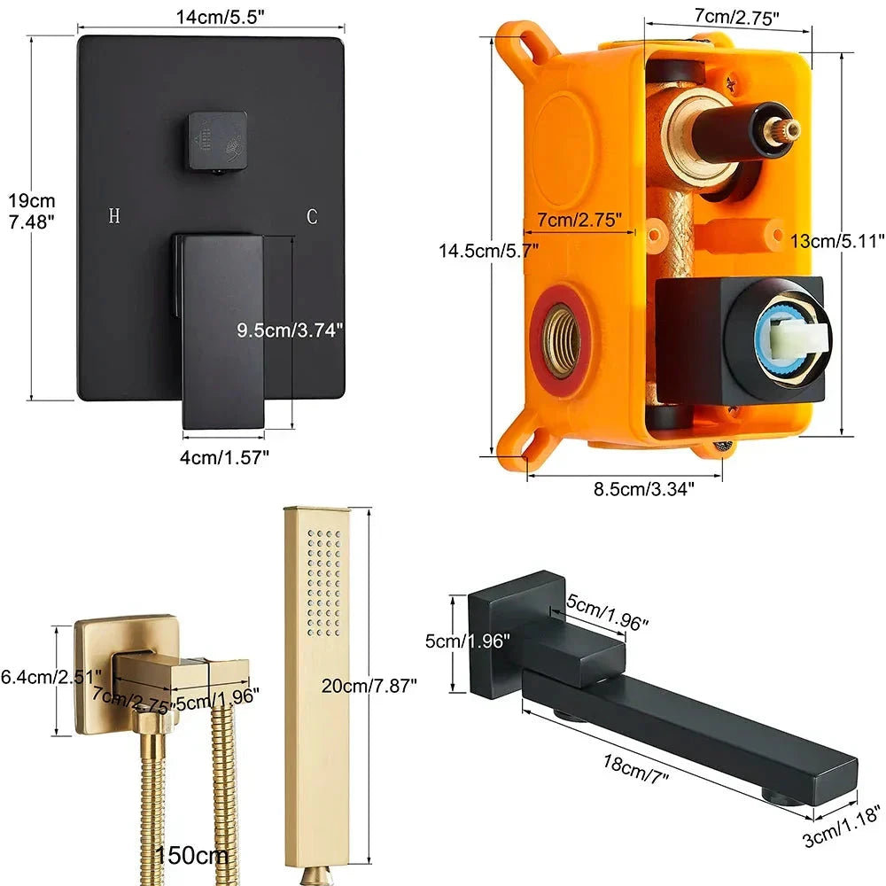 Misturador Parede Para Banheira Aquash Misturador Parede Para Banheira Aquash Artificio Lar