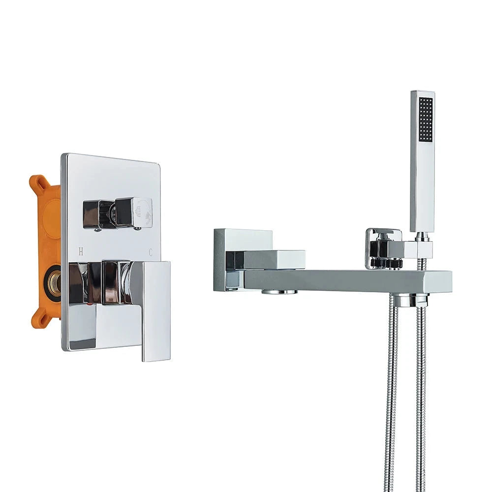 Misturador Parede Para Banheira Aquash Misturador Parede Para Banheira Aquash Artificio Lar Cromado