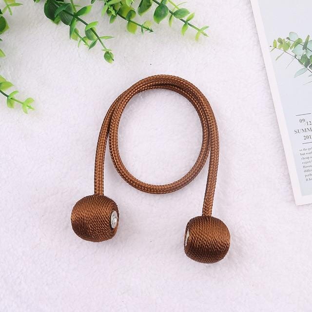 Prendedor de Cortina Magnético - 2 Peças Prendedor de Cortina Magnético Artificio Lar marrom 2pcs