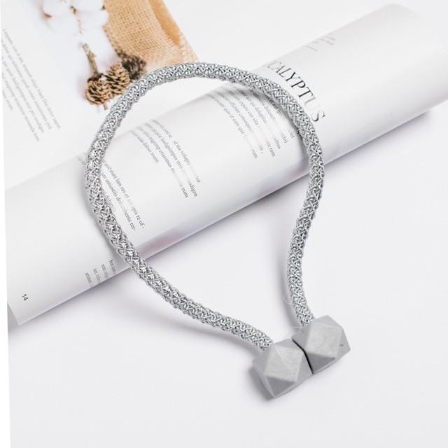 Prendedor de Cortina Magnético Nórdico - 2 Peças Prendedor de Cortina Magnético Nórdico Artificio Lar CINZA