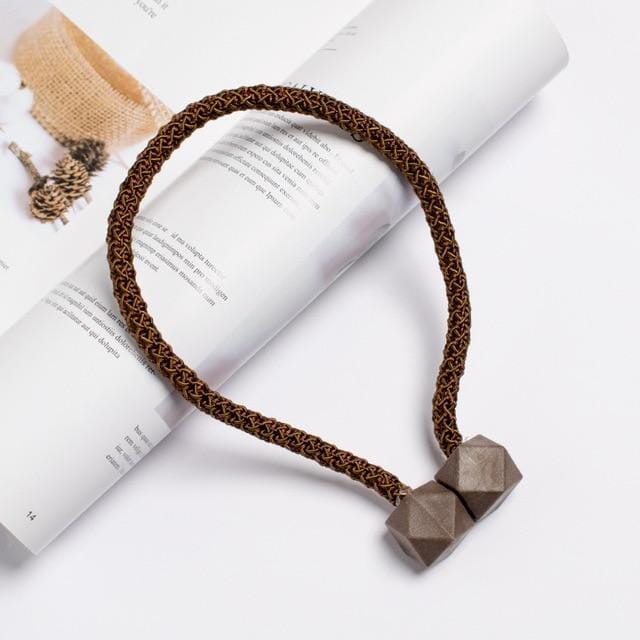 Prendedor de Cortina Magnético Nórdico - 2 Peças Prendedor de Cortina Magnético Nórdico Artificio Lar MARROM